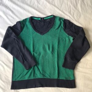Tommy Hilfiger Sweater green navy XL Houndstooth